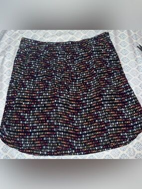Merona Xavier Navy Shapes Drawstring Skirt Size small